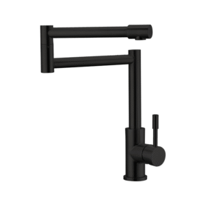 LAVISH K130 Black Kitchen Faucet – Stainless Steel Single Handle Mixer Tap with Ceramic Disc Cartridge, Hot & Cold Water