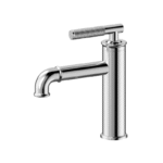 LAVISH B566A Chrome Basin Faucet with Pop-up Drain – Industrial Pipe Style, Brass Single Handle Mixer Tap, Hot & Cold Water