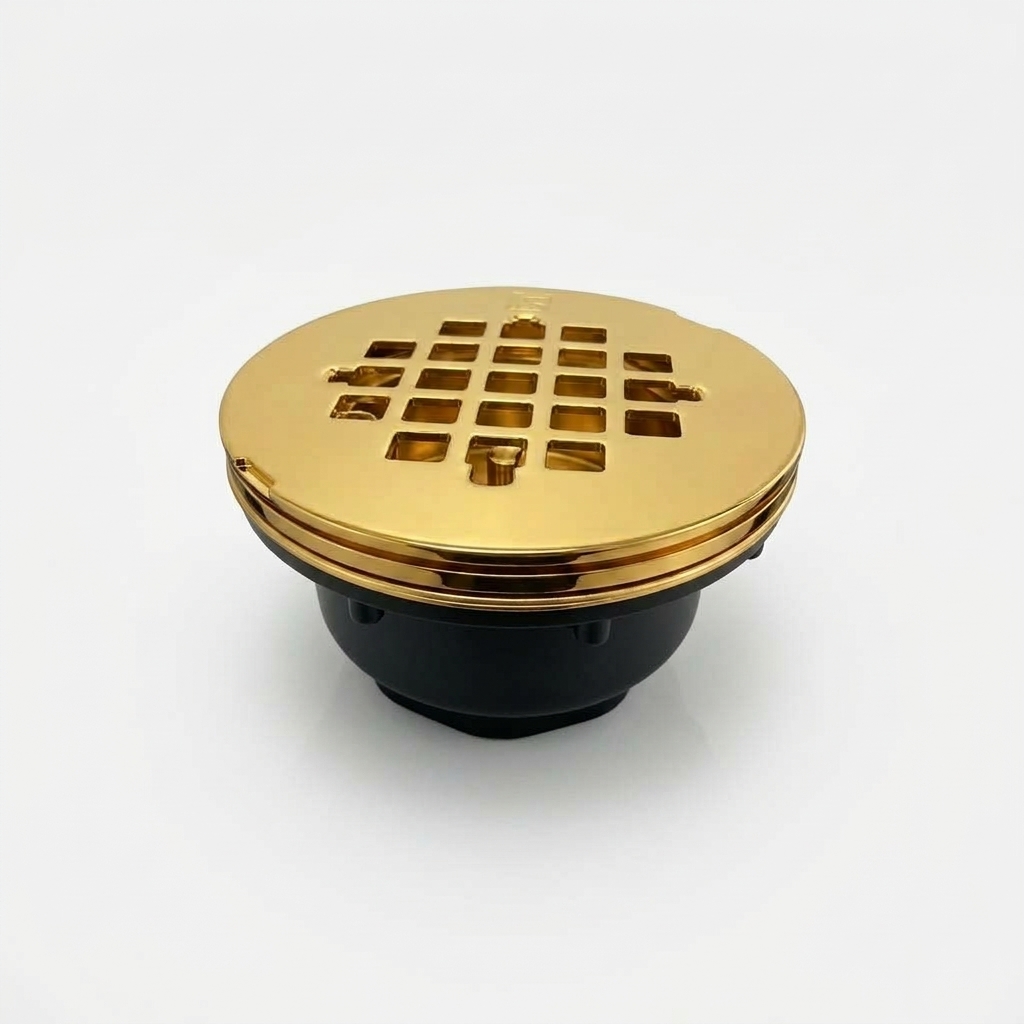 gold shower drain